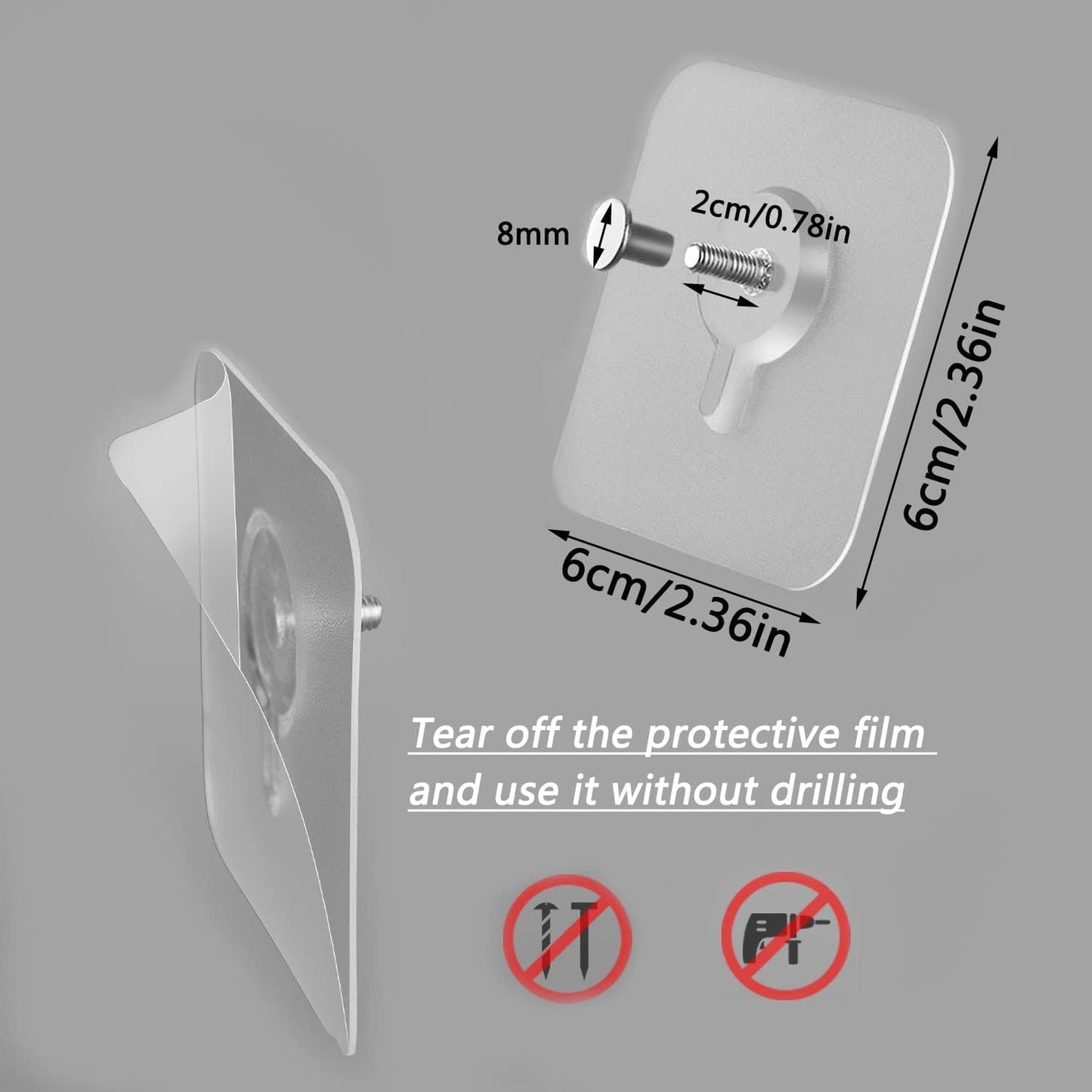 Heavy Duty Adhesive Hooks (Pack of 10)